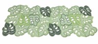 36" Green Monstera Runner