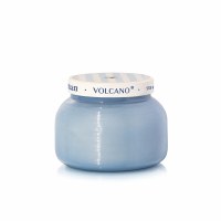 19 Oz Volcano Fragrance Light Blue Artisan Glass Candle Jar