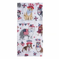 26" x 26" Patriotic Dogs Kitchen Towel