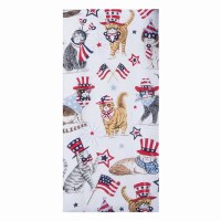 26" x 16" Patriotic Cats Kitchen Towel