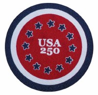 14.5" Round "USA 250" Braided Placemat