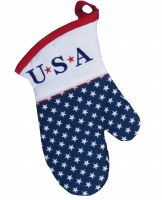 13" Red White Blue "USA" Oven Mitt