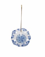 2.75" Blue Sand Dollar on Sand Dollar Polyresin Ornament