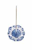 2.75" Blue Scallop on Sand Dollar Polyresin Ornament