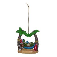 3" Turtle Palm Hammock Polyresin Ornament