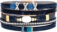 Navy Freshwater Pearl Magnetic Bracelet