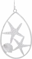 Silver Starfish Drop Earrings