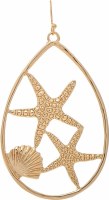 Gold Starfish Drop Earrings