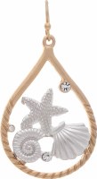 Gold and Silver Shells Drop Earrings
