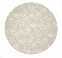 15" Round Beige Fioria Vegan Leather Reversible Placemat