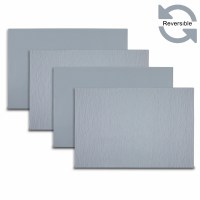 12" x 18" Slate Blue Ridges Vegan Leather Reversible Placemat