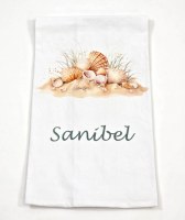24" x 18" Sanibel Shells Kitchen Towel