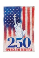 18" x 13" Mini "250 America The Beautiful" Flag