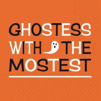 5" Sq "Ghostess With The Mostest" Beverage Napkin