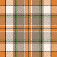 6.5" Orange and Green Plaid Lunch Napkins