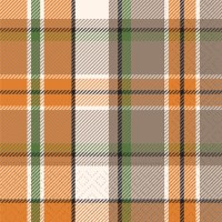 5" Sq Orange and Green Plaid Bever Napkins