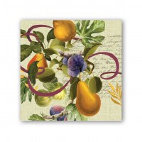 5" Sq Fig & Pear Beverage Napkins