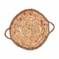 22" Round Natural Seagrass Tray by Mud Pie