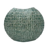 19" Green Capiz Vase