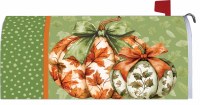 Orange and Green Pumpkins Mailbox Cover