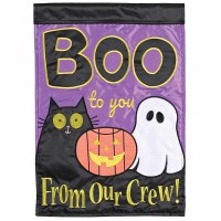 18" x 13" "Boo To You From Our Crew" Mini Garden Flag
