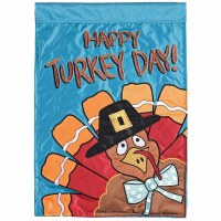 18" x 13" "Happy Turkey Day" Mini Garden Flag