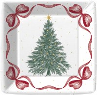 Pack of Eight 7" Sq Good Tidings Plates