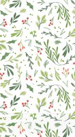8" x 4" Festive Greenery Guest Towels