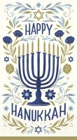 8" x 4" "Happy Hanukkah" Menorah Guest Towels