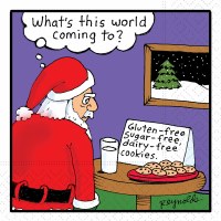 5" Sq Santa Cookies Beverage Napkins