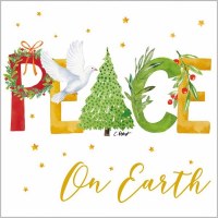 5" Sq "Peace On Earth" Beverage Napkins