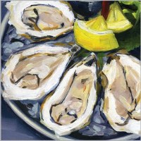 5" Sq Oysters Beverage Napkin