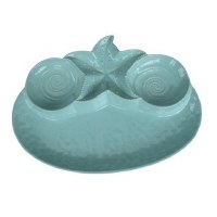13" Oval Green Shell Chip & Dip