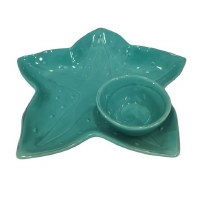 10" Green Starfish Chip & Dip
