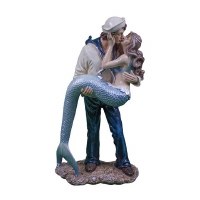11" Mermaid & Sailor Statue