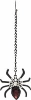 Black Spider on a Chain Dangle Earrings