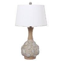 29" White Washed and Taupe Coastal Baby Sea Turtles Table Lamp