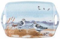 11" x 17" Coastal Blue Heron Melamine Tray With Handles