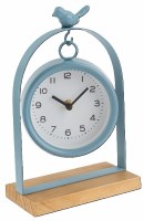 10" Light Blue Bird Sitting Clock