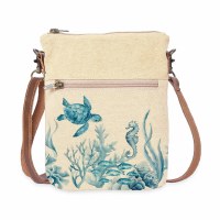9" x 8" Sea Wonders Coastal Slim Sling Purse