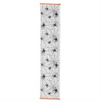 72" Black Spider Web Table Runner