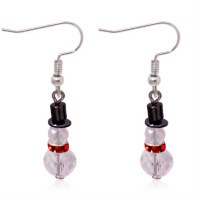 Snowman Bead Earrings