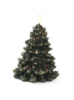 7" Polyresin LED Green Christmas Tree