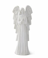 14" White Ceramic Angel
