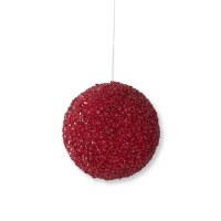 5" Red Beaded Ornament