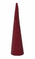 20" Red Beaded Cone Tree