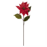 27" Red Poinsettia Stem