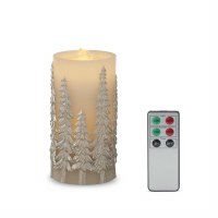 7.75" LED Silver Tree Fountain Candle