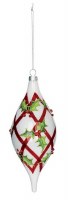 4" Holly Grid Diamond Ornament