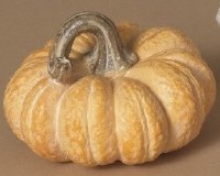 4" Light Orange Polyresin Pumpkin Figurine